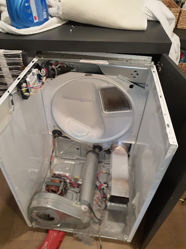 A washing machine interior